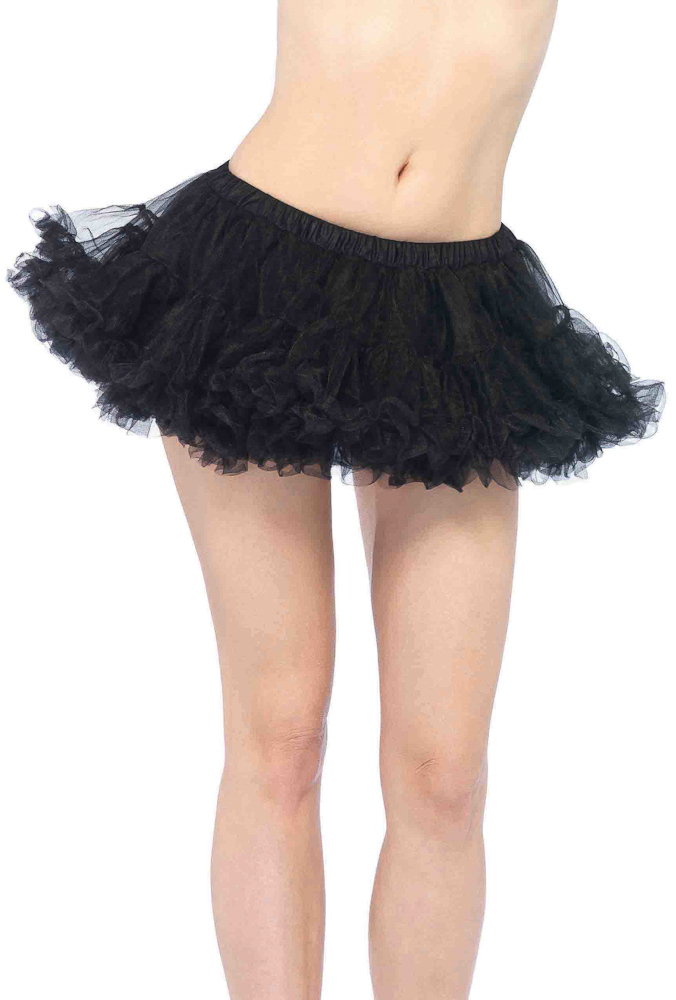 Sexy Leg Avenue womens black chiffon mini petticoat