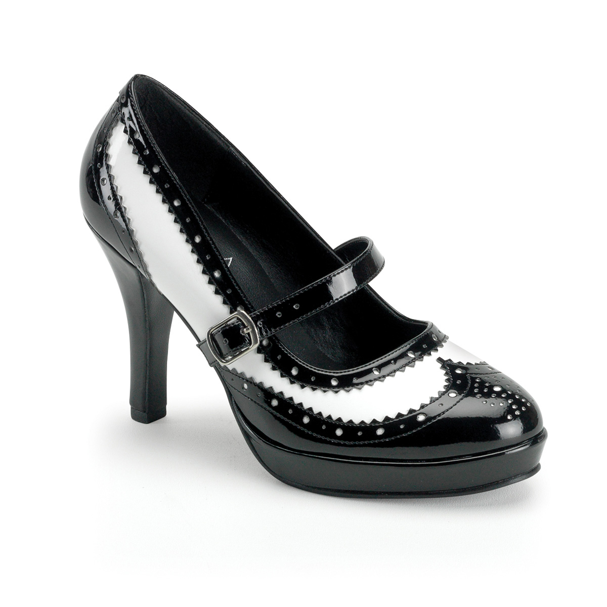 Black 4" gangster maid women's costume shoes