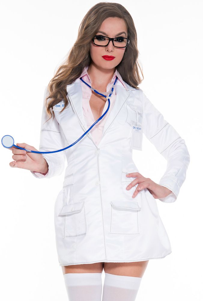 Y White Womens Lab Coat Surgeon, White Coat Costume