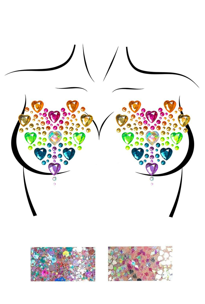 Leg Avenue Prism adhesive jewel nipple stickers